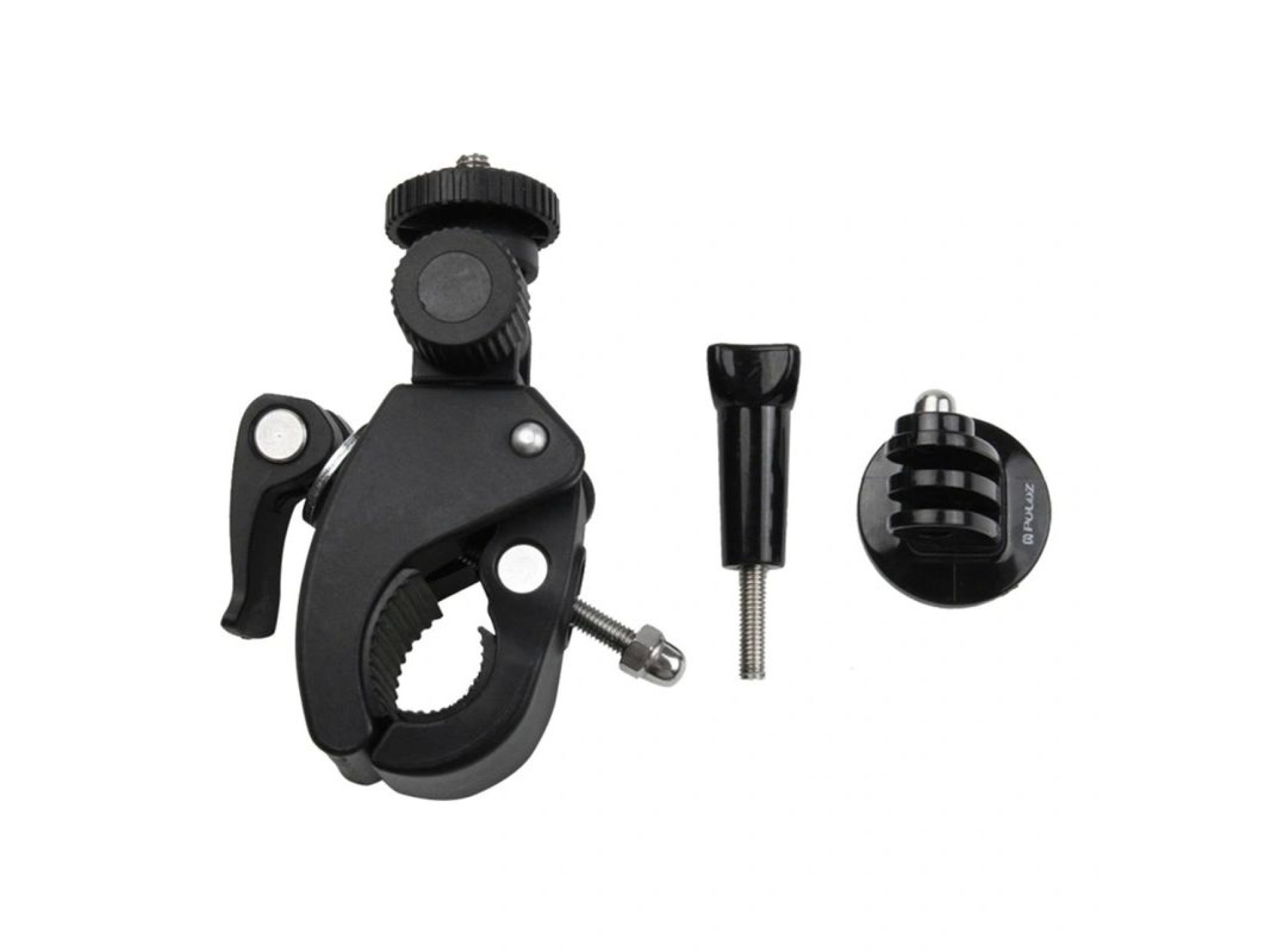 Suporte de guiador Puluz para câmaras de ação com rosca para tripé (preto)