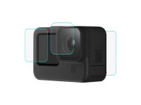 Protetor de ecr� Puluz 9H em vidro temperado para GoPro HERO12/11/10, preto