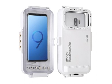 Funda impermeable Puluz (45 m) para smartphones USB-C para fotos y v�deos subacu�ticos (blanca)