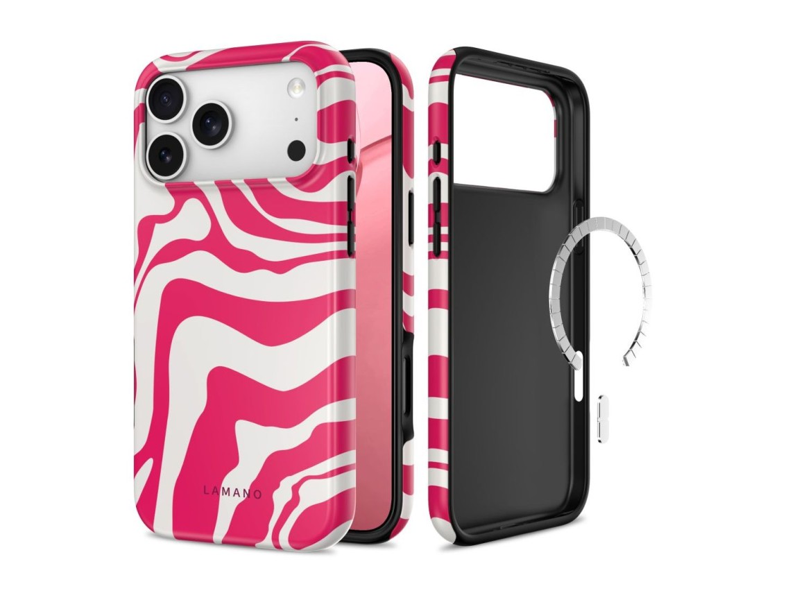 Tech-Protect Lamano MagSafe Case for iPhone 18 Pro / 17 Pro - Pink and White
