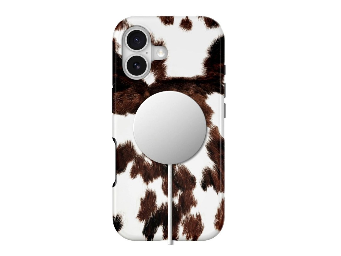 Capa Tech-Protect Lamano MagSafe para iPhone 17 - castanho e branco