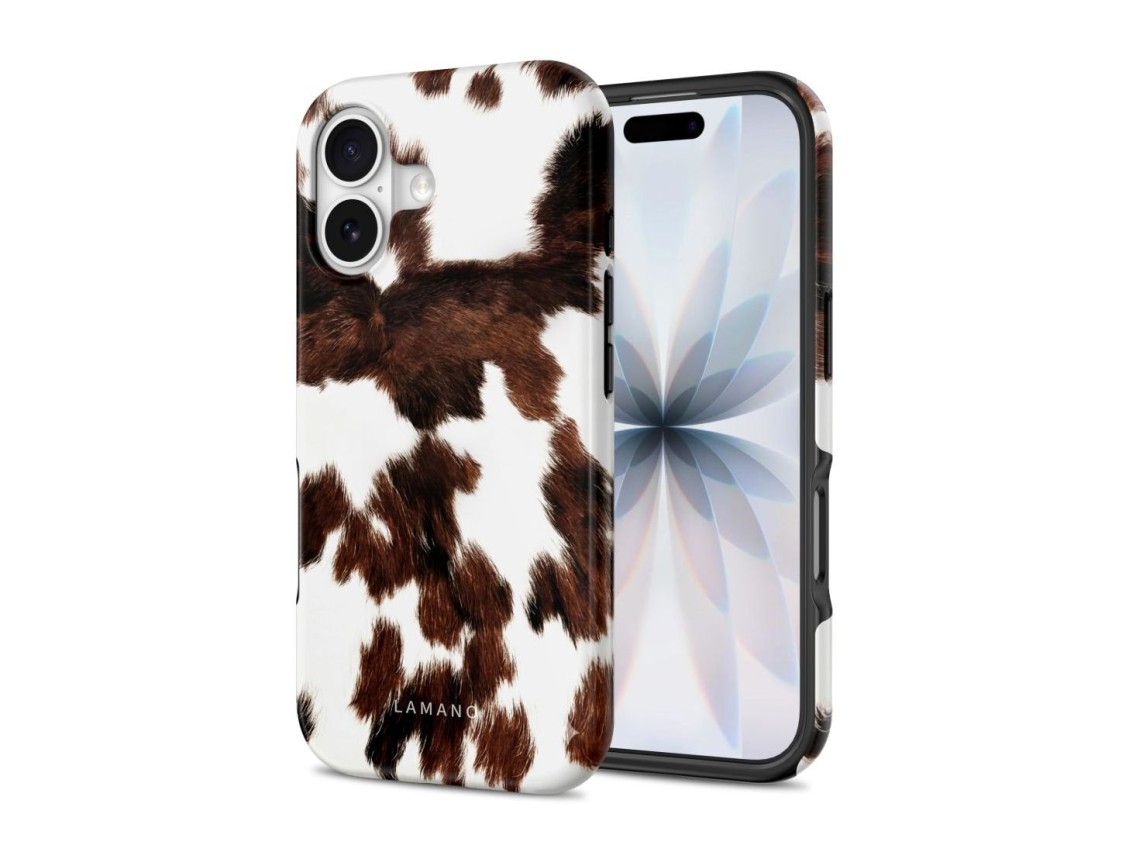 Capa Tech-Protect Lamano MagSafe para iPhone 17 - castanho e branco