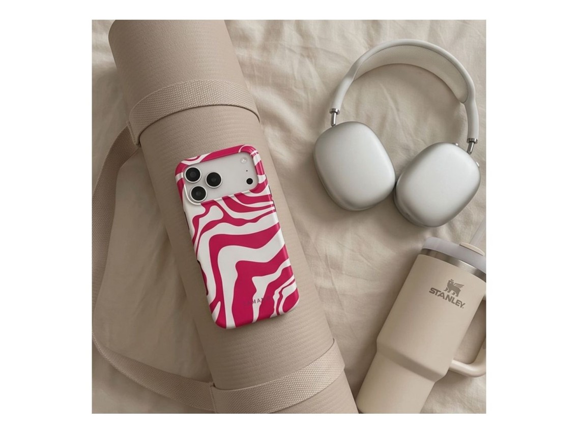 Tech-Protect Lamano MagSafe Case for iPhone 18 Pro / 17 Pro - Pink and White