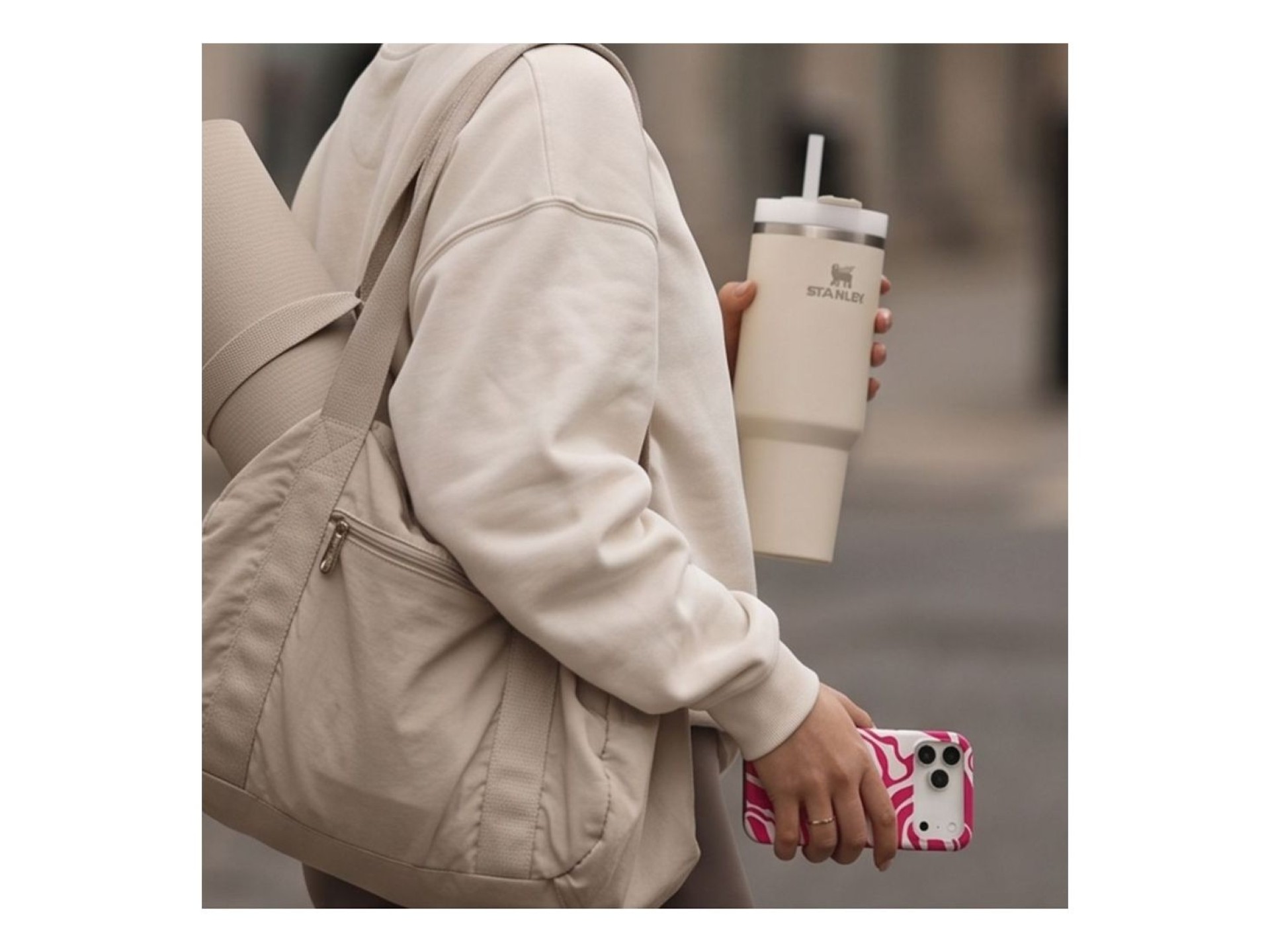 Tech-Protect Lamano MagSafe Case for iPhone 18 Pro / 17 Pro - Pink and White