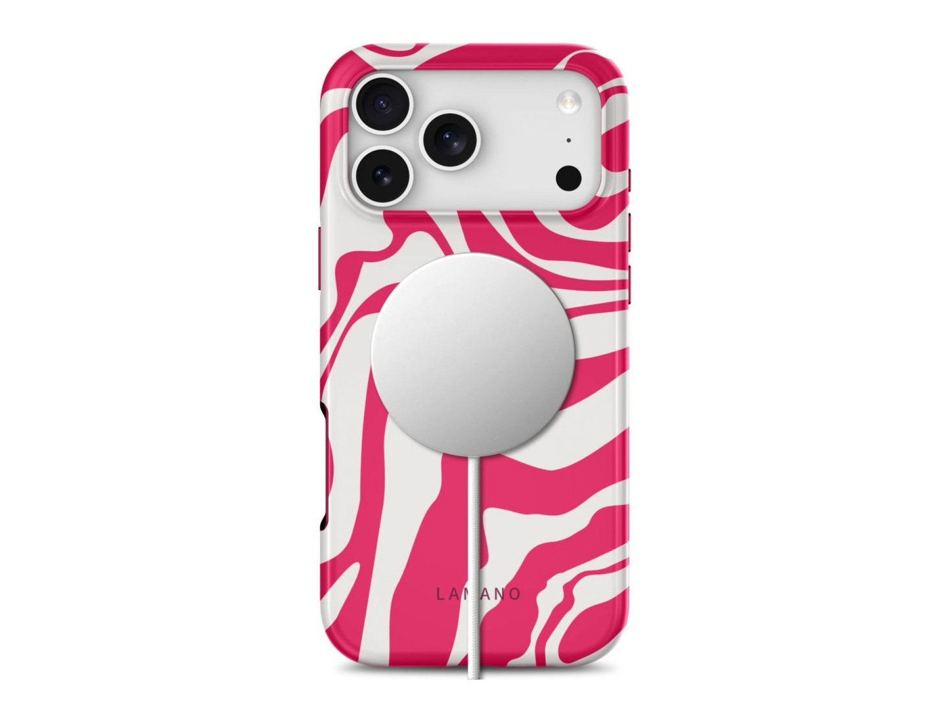 Tech-Protect Lamano MagSafe Case for iPhone 18 Pro / 17 Pro - Pink and White