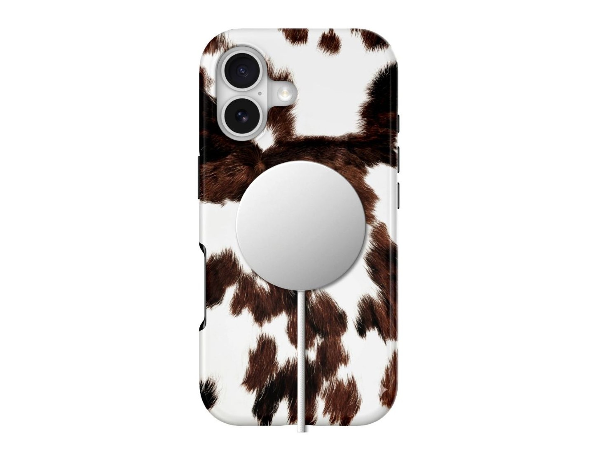 Funda Tech-Protect Lamano MagSafe para iPhone 17 - marrón y blanco