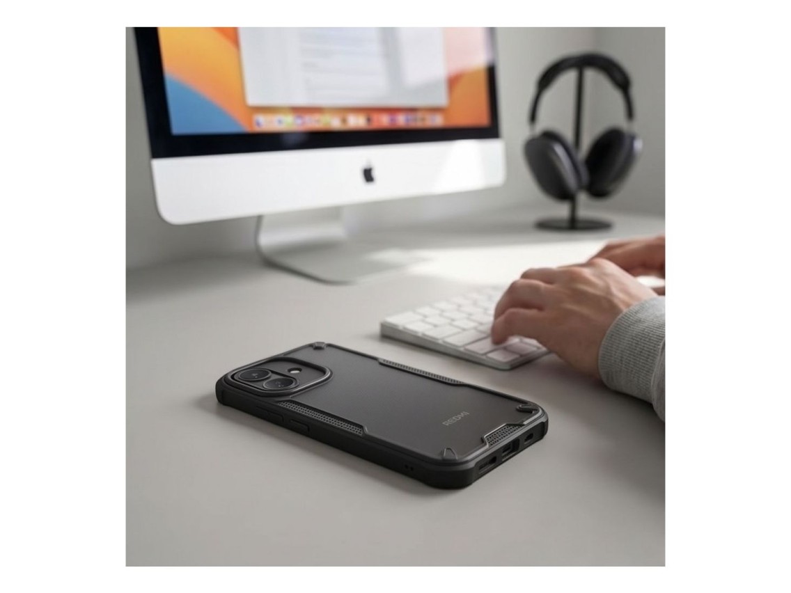 Tech-Protect Rugged Shield Case for Xiaomi Redmi Note 17 Pro 5G - Matte Black