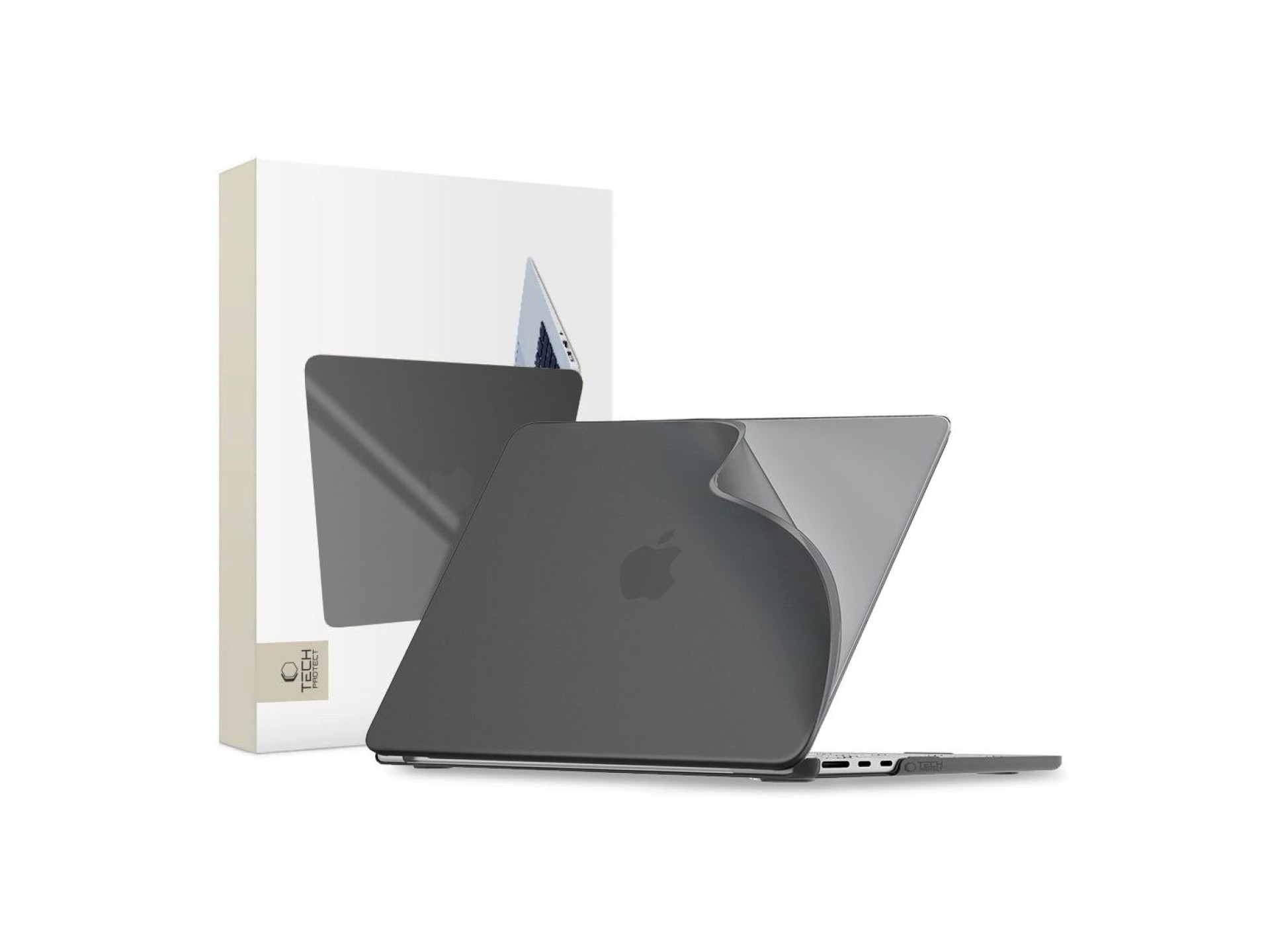 Funda protectora Tech-Protect Softshell para MacBook Air 15 2023 / 2024 / 2025 / 2026 - Negro mate