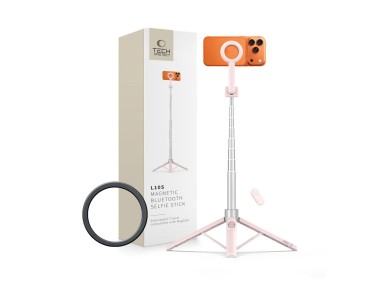 Tech-Protect L10S Bluetooth Selfie Stick - Pink Gray Tech-Protect L10S Bluetooth Selfie Stick - Pink Gray