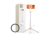 Tech-Protect L10S Bluetooth Selfie Stick - Pink Gray