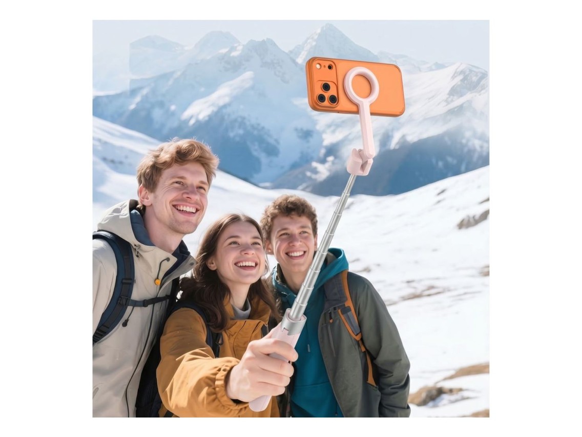 Palo selfie Bluetooth Tech-Protect L10S - Rosa Gris