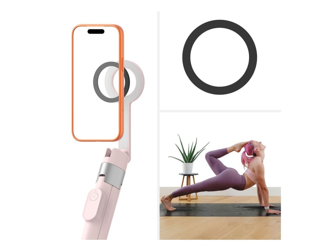 Palo selfie Bluetooth Tech-Protect L10S - Rosa Gris
