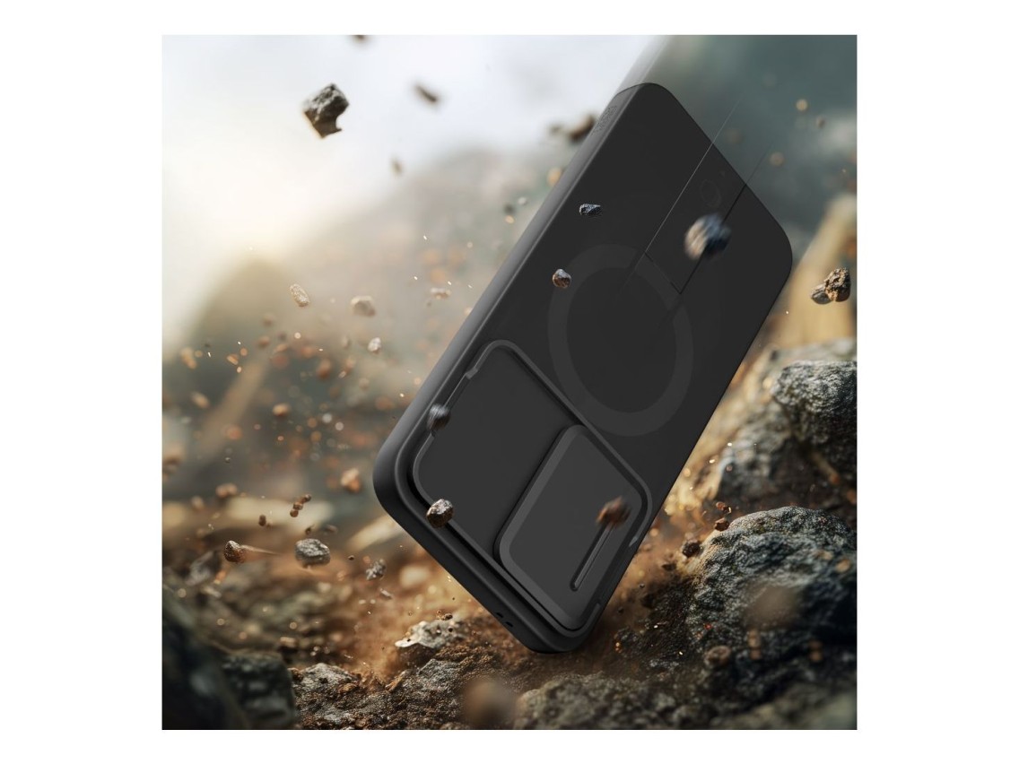 Capa Tech-Protect Kevlar Aura MagSafe para Samsung Galaxy A57 - Preto e Laranja