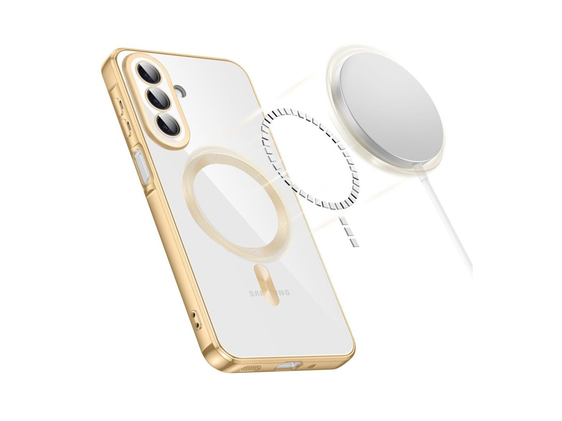Funda Tech-Protect MagFlex MagSafe para Samsung Galaxy A27 5G - Oro transparente