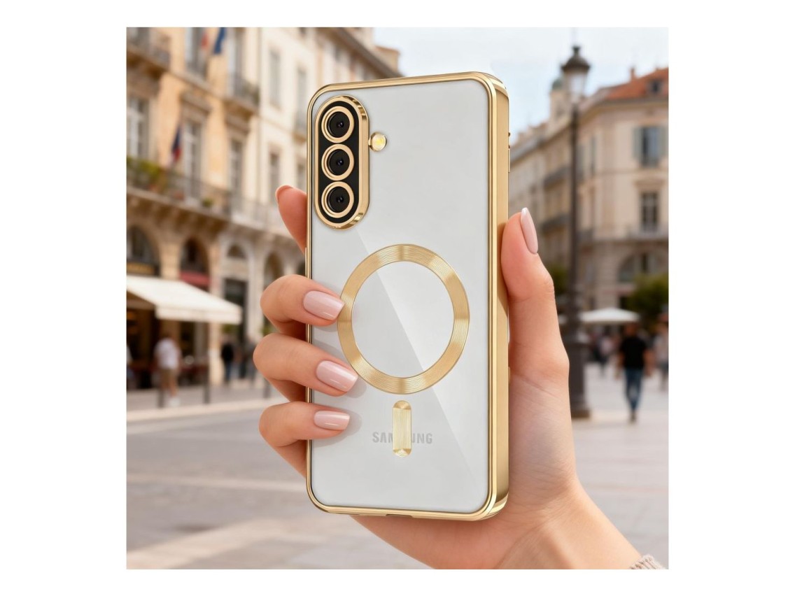 Funda Tech-Protect MagFlex MagSafe para Samsung Galaxy A27 5G - Oro transparente