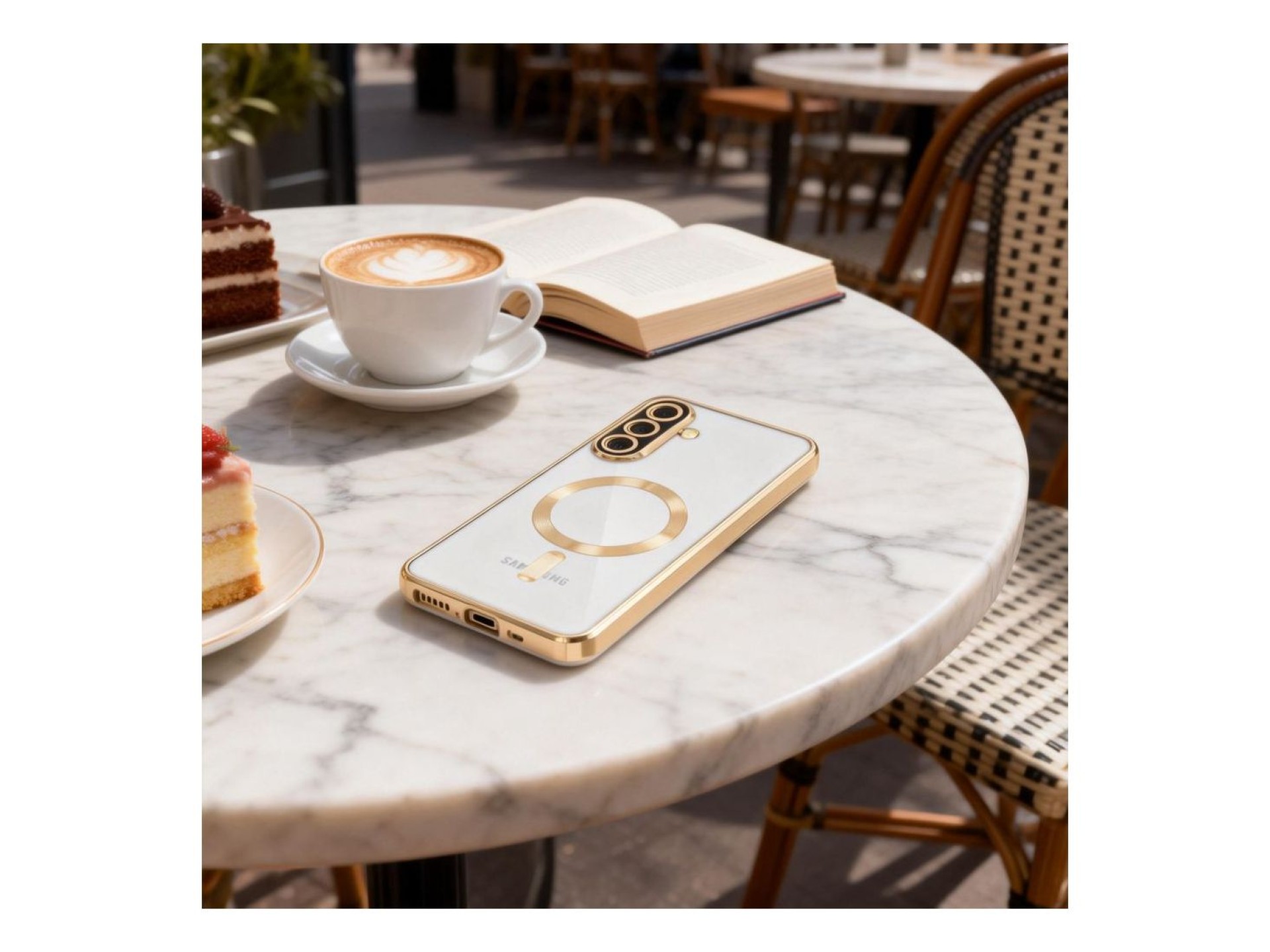 Funda Tech-Protect MagFlex MagSafe para Samsung Galaxy A27 5G - Oro transparente
