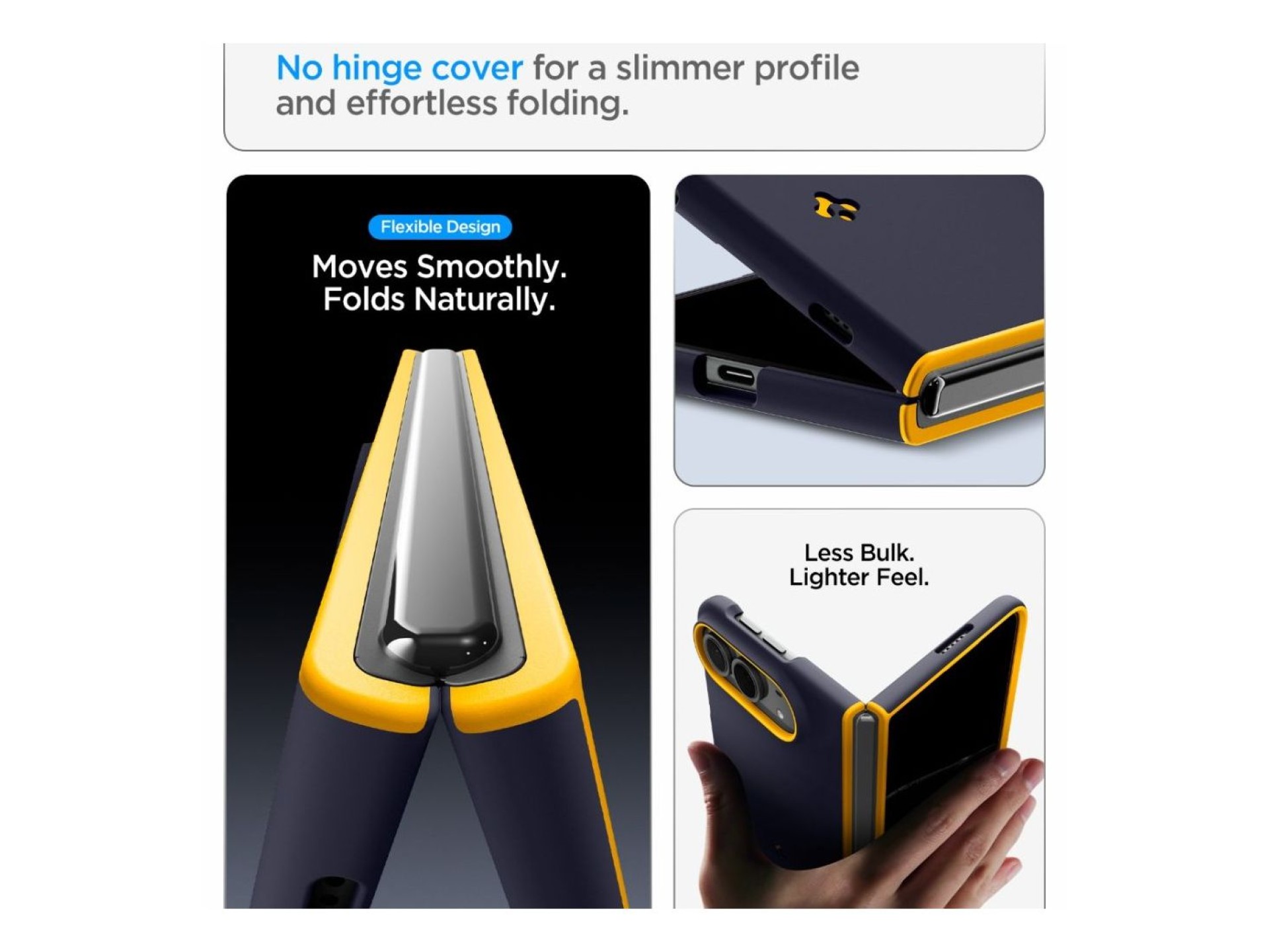 Capa Spigen Nano Pop MagSafe para iPhone Duo - Azul Marinho e Amarelo