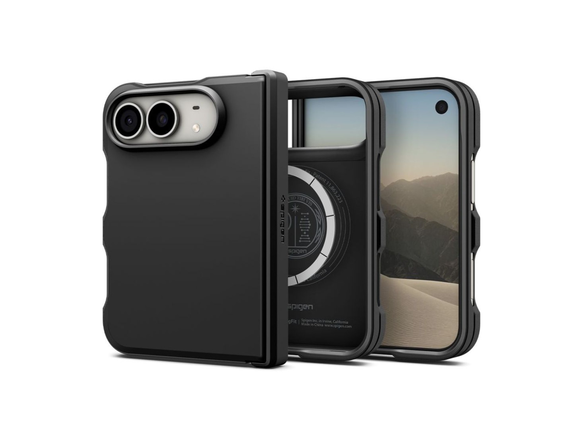 Funda Spigen Tough Armor T MagSafe para iPhone Duo - negra