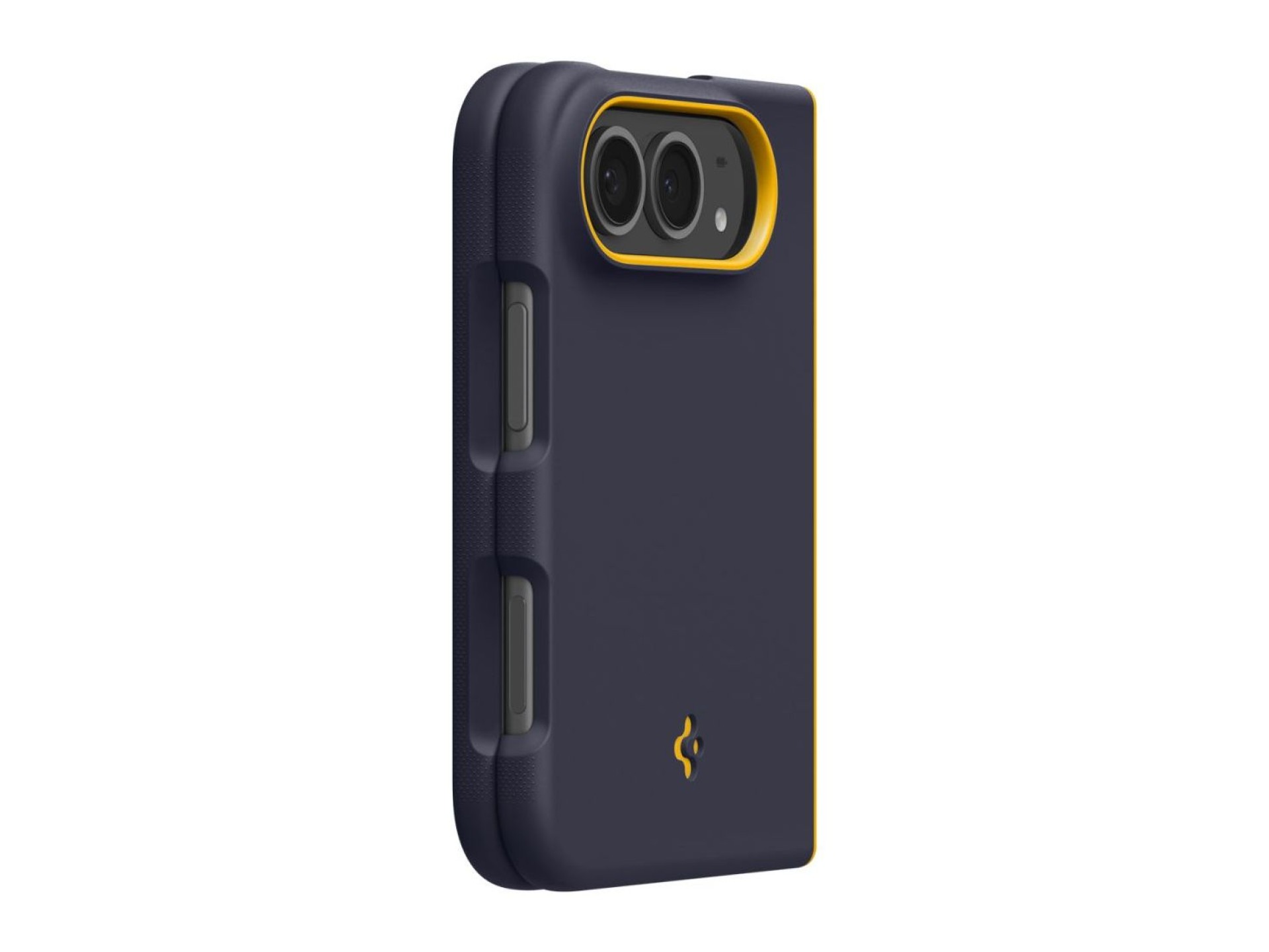 Capa Spigen Nano Pop MagSafe para iPhone Duo - Azul Marinho e Amarelo