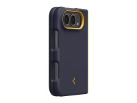 Capa Spigen Nano Pop MagSafe para iPhone Duo - Azul Marinho e Amarelo Capa Spigen Nano Pop MagSafe para iPhone Duo - Azul Marinho e Amarelo