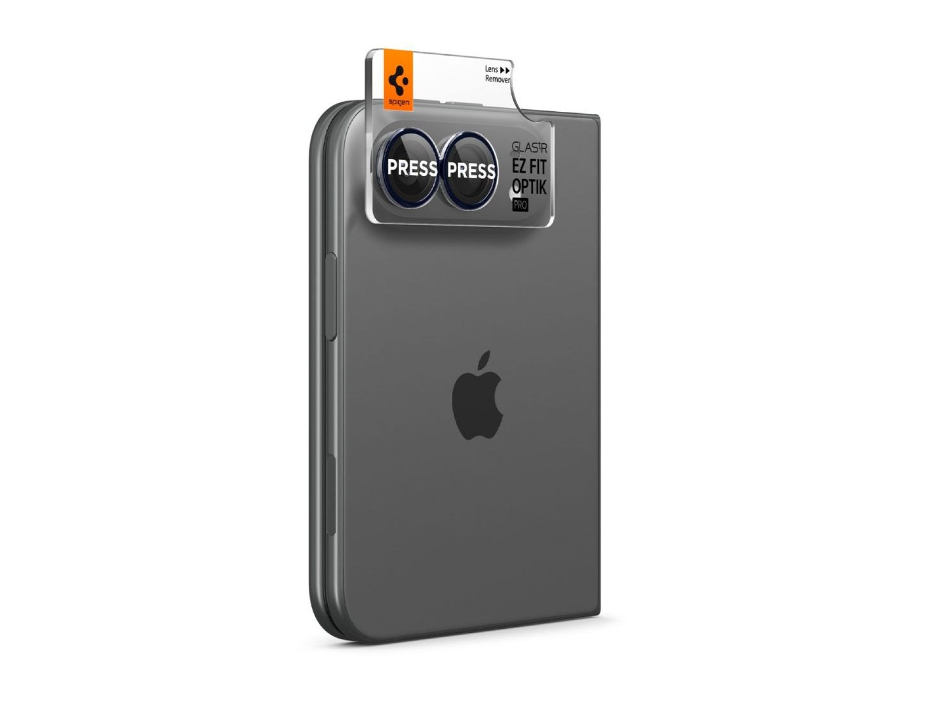 Protetor de ecrã de vidro temperado Spigen Optik Pro Glas.tR EZ Fit para câmara do iPhone Duo (2 uni