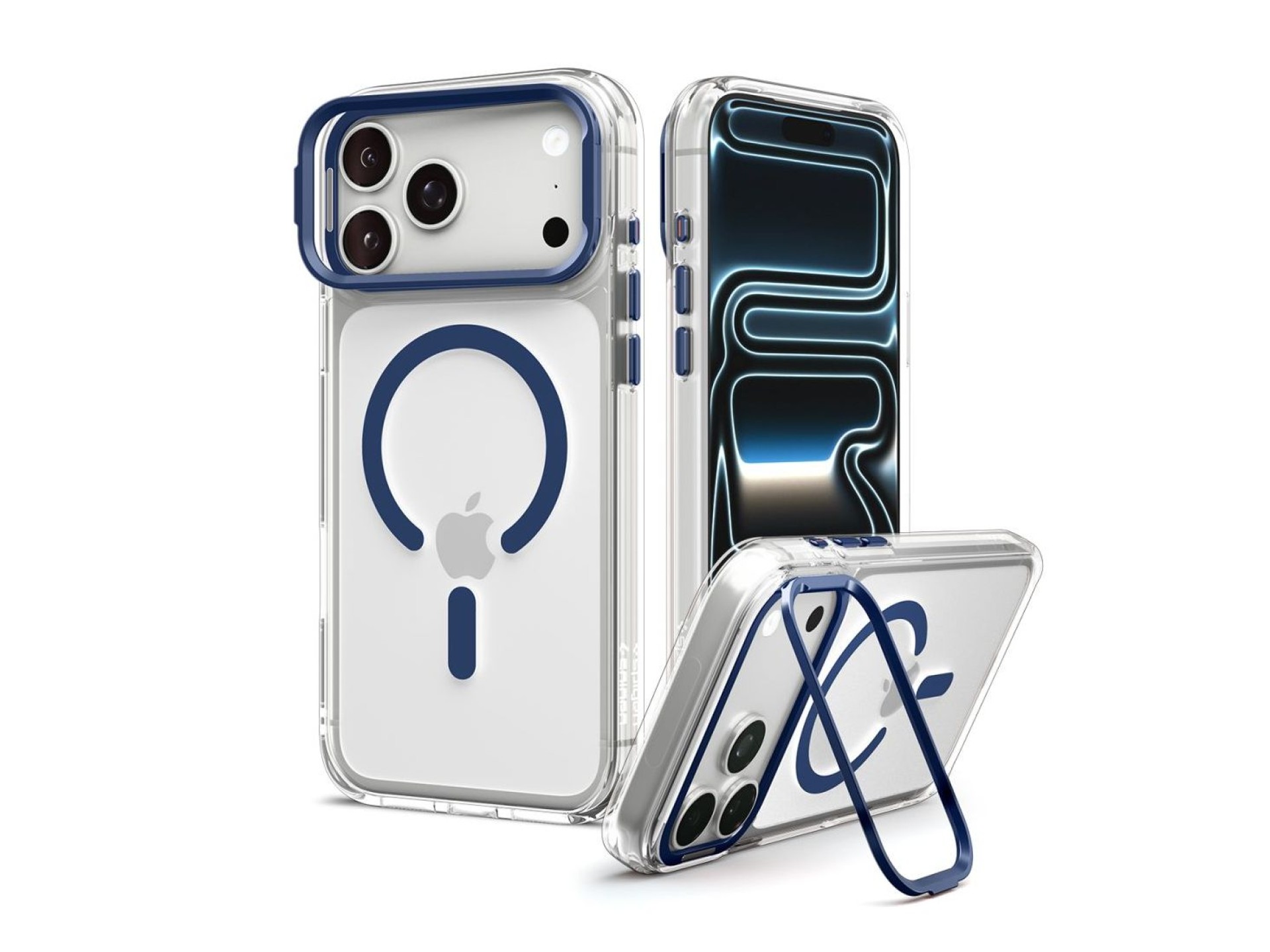 Spigen Ultra Hybrid Optik S MagSafe Case for iPhone 18 Pro Max / 17 Pro Max - Clear Navy Blue