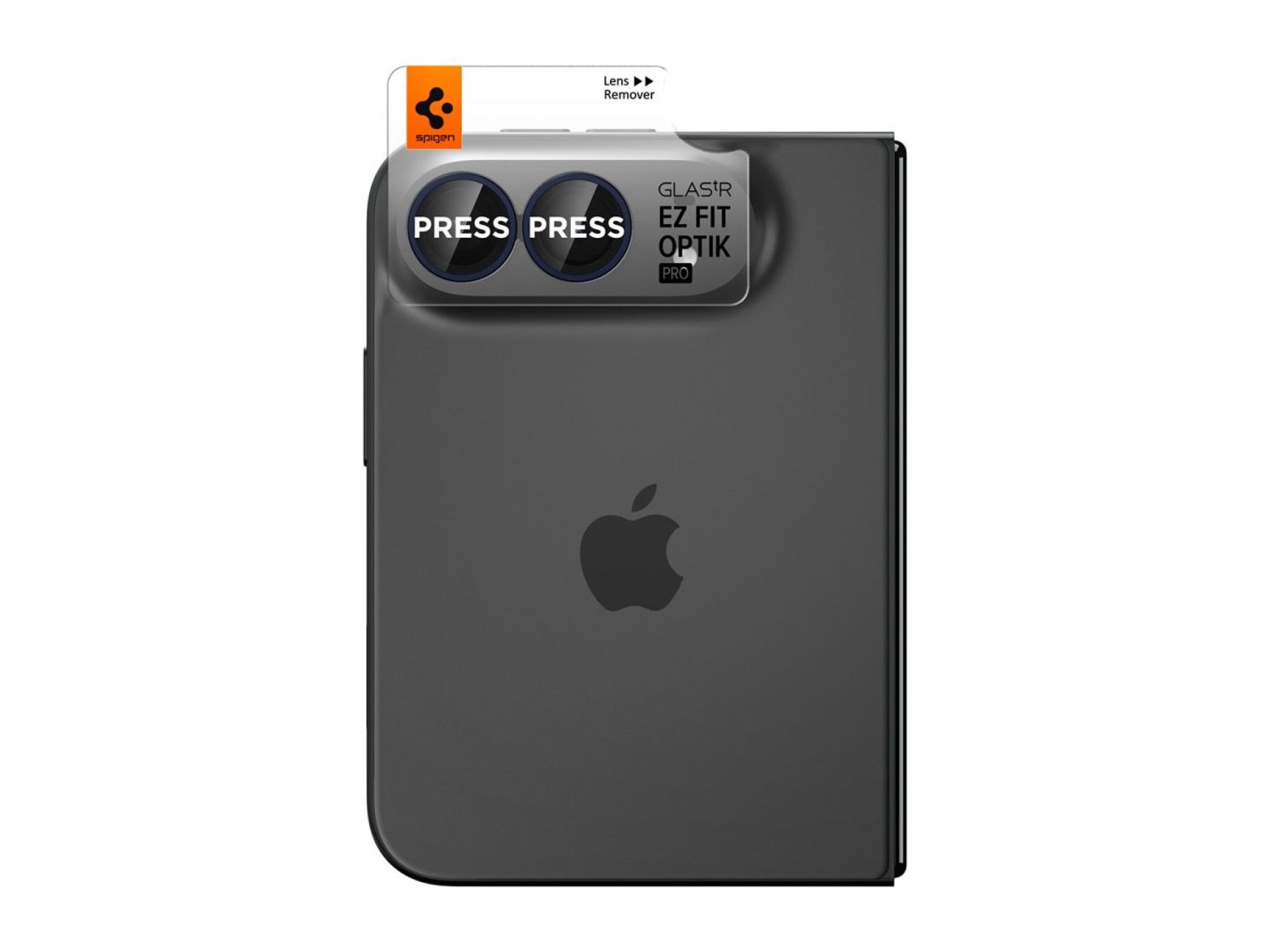 Protetor de ecrã de vidro temperado Spigen Optik Pro Glas.tR EZ Fit para câmara do iPhone Duo (2 uni