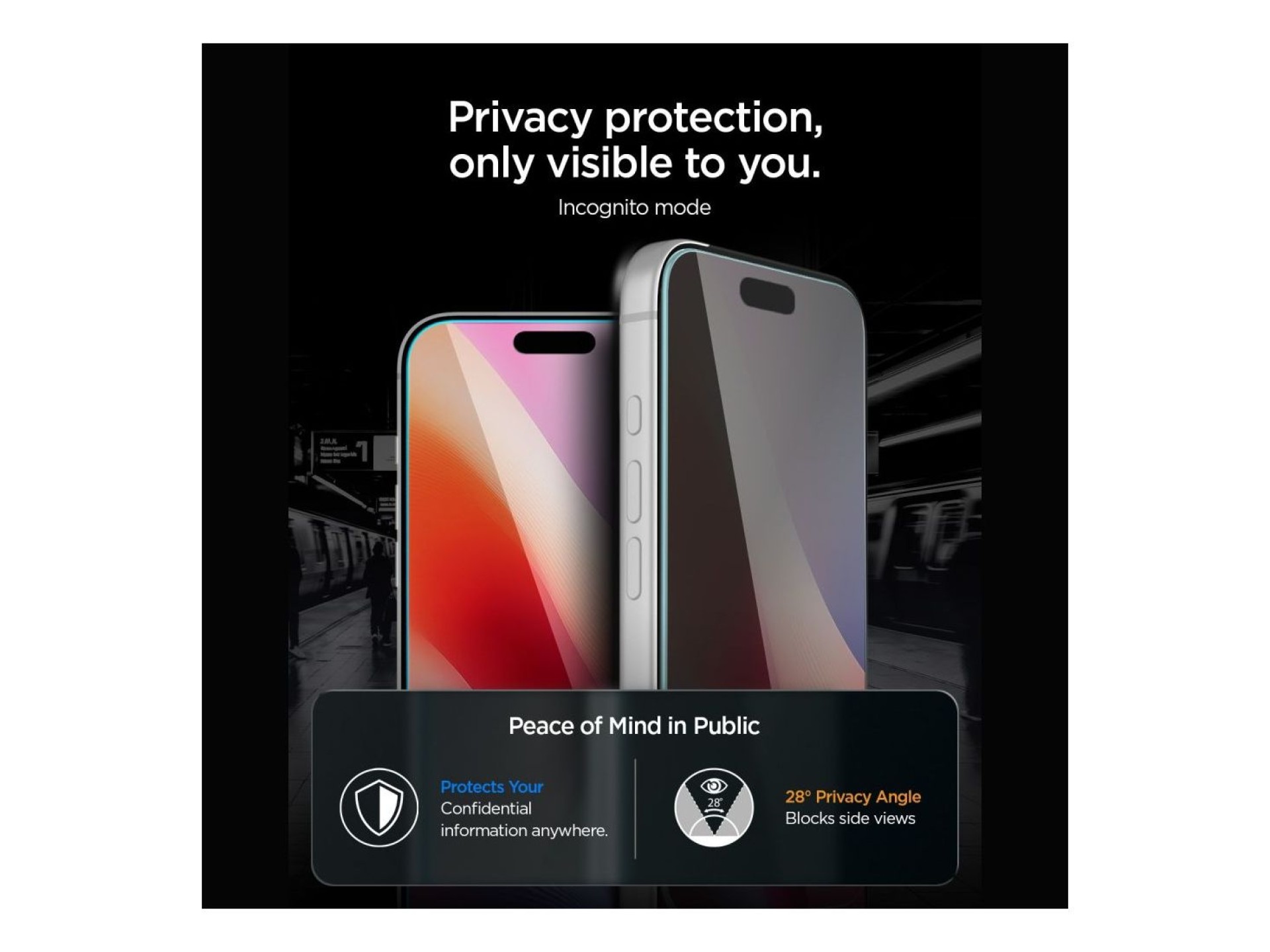 Spigen Glas.tR EZ Fit Pro HD AC Privacy 2-Pack Tempered Glass for iPhone 18 Pro Max