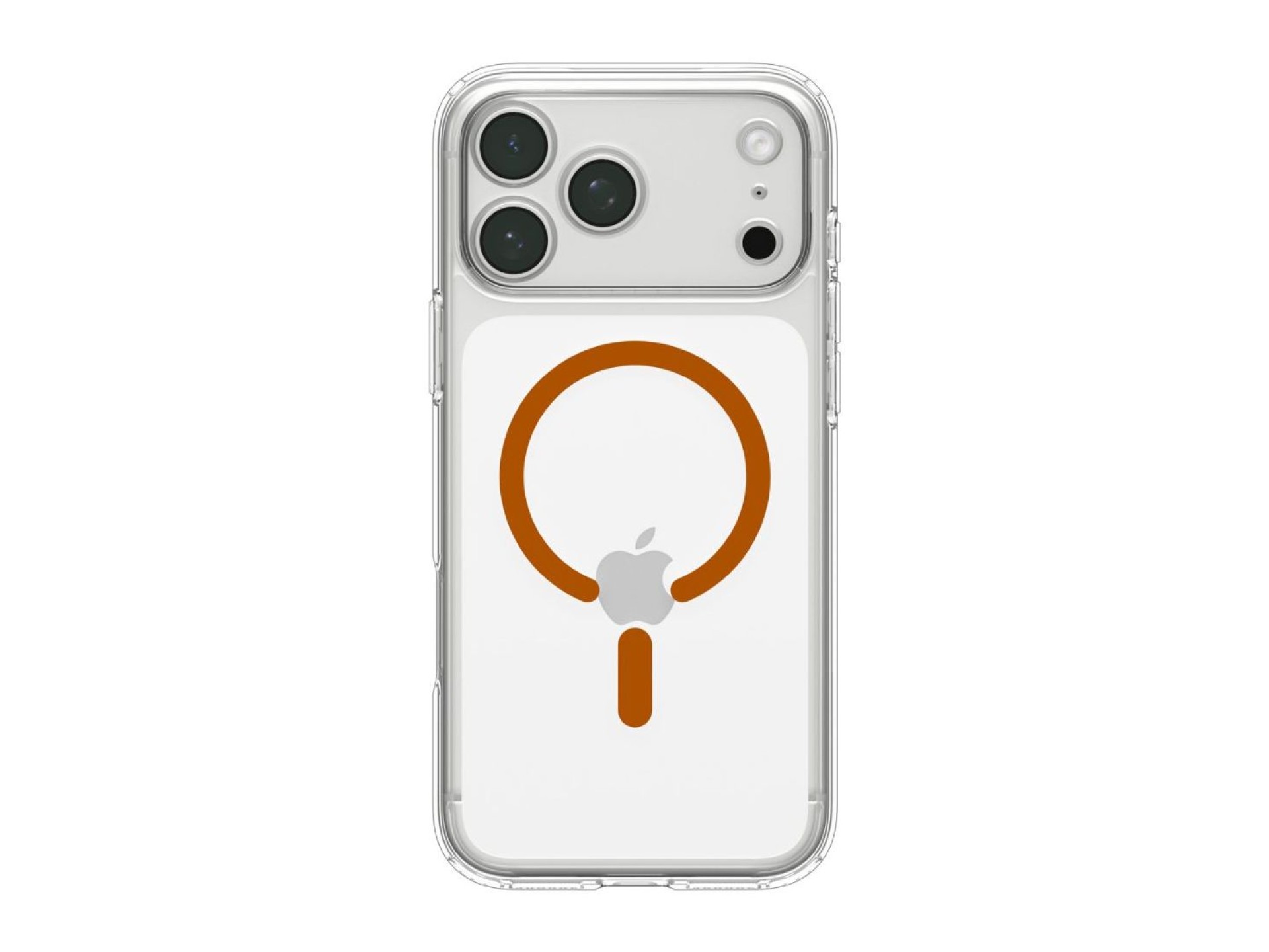 Capa Spigen Ultra Hybrid Mag MagSafe para iPhone 18 Pro Max/17 Pro Max - Laranja Transparente