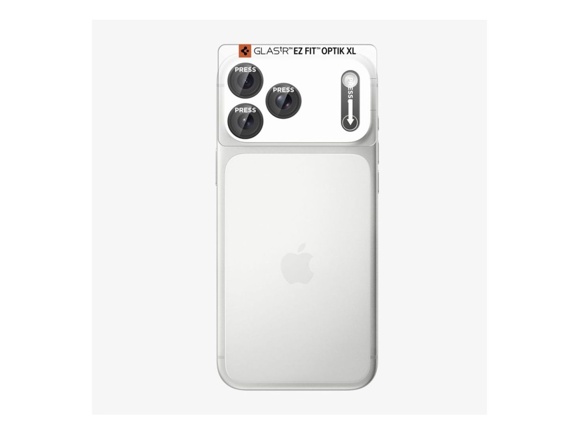 Protetor de ecr� de vidro temperado Spigen Optik Pro XL Glas.tR EZ Fit para c�mara do iPhone 18 Pro 
