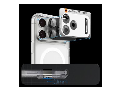 Spigen Optik Pro XL Glas.tR EZ Fit Tempered Glass Camera Screen Protector for iPhone 18 Pro - Dark G