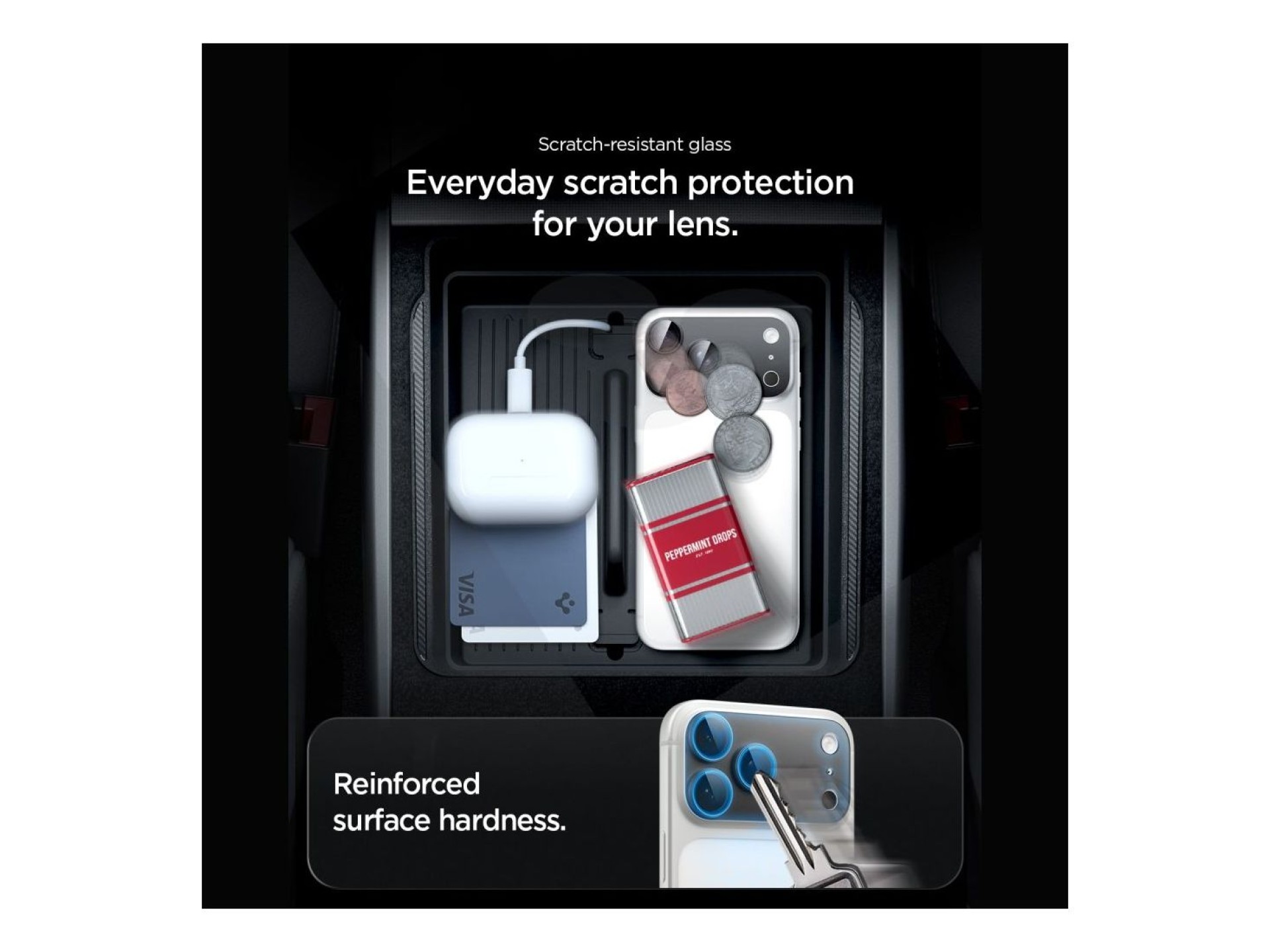 Protetor de ecrã de vidro temperado Spigen Optik Pro XL Glas.tR EZ Fit para câmara do iPhone 18 Pro
