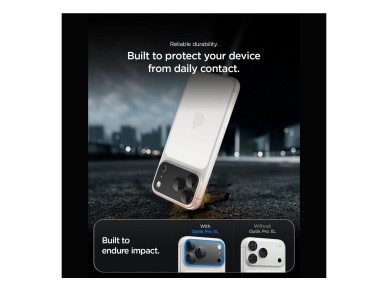 Protector de pantalla de cristal templado Spigen Optik Pro XL Glas.tR EZ Fit para c�mara de iPhone 1