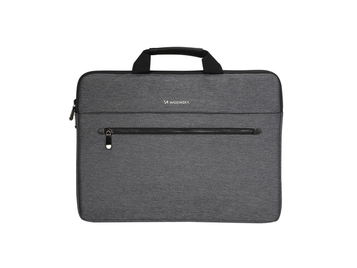 Wozinsky WTL-15 15.6" Laptop Bag with Handle and Metal Zipper - Gray