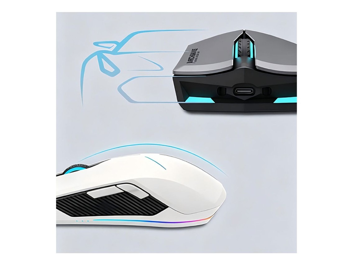 Machenike M721 Wireless Gaming Mouse 10000 DPI with RGB Backlight - Black