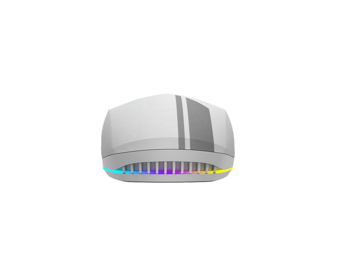Rato Gamer Sem Fios Machenike M721 10000 DPI com Retroiluminação RGB - Branco