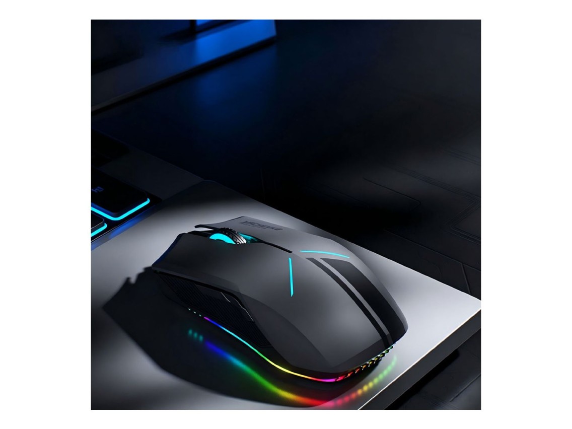 Machenike M721 Wireless Gaming Mouse 10000 DPI with RGB Backlight - Black