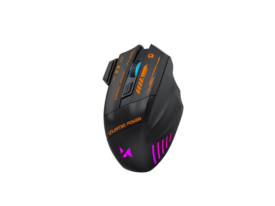 Rato Gamer Óptico Sem Fios Wozinsky WMGB-1179 com Bateria Recarregável Integrada, 3200 DPI e Retroil