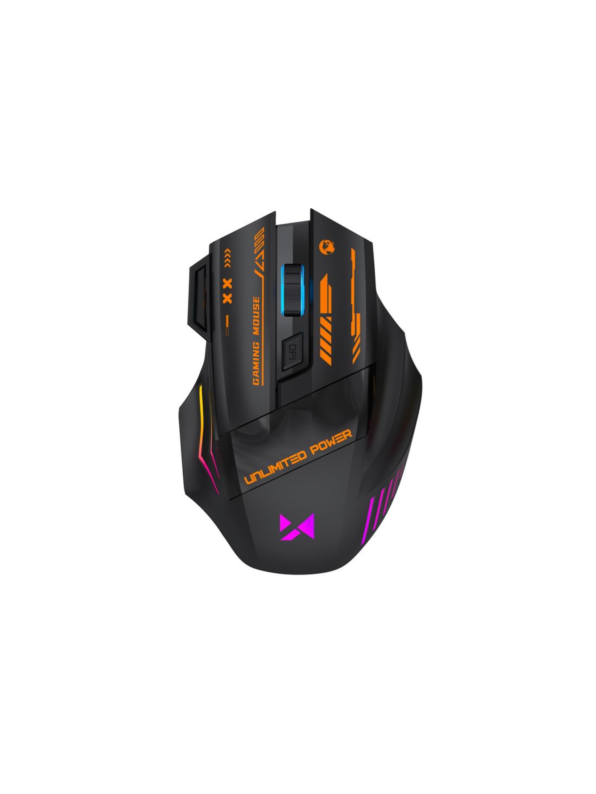 Rato Gamer Óptico Sem Fios Wozinsky WMGB-1179 com Bateria Recarregável Integrada, 3200 DPI e Retroil
