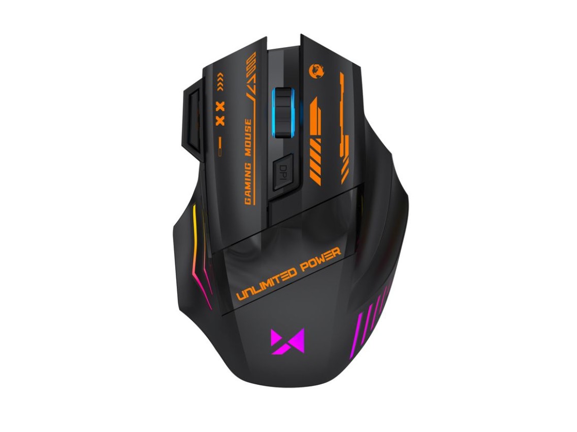 Rato Gamer Óptico Sem Fios Wozinsky WMGB-1179 com Bateria Recarregável Integrada, 3200 DPI e Retroil