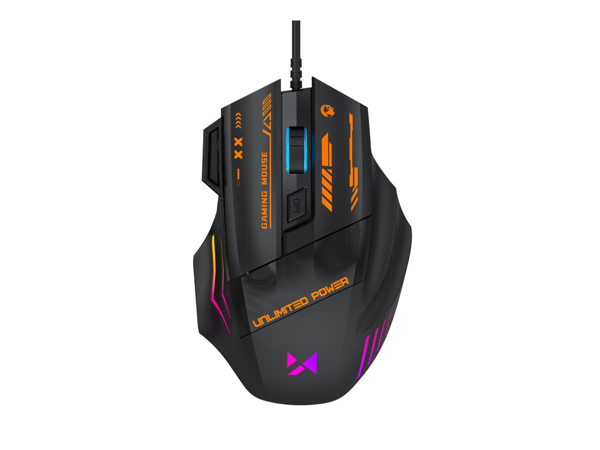 Wozinsky WMGK-1179W Wired Optical Gaming Mouse 7200 DPI with Backlight - Black