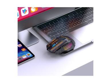 Ratón inalámbrico óptico para juegos Wozinsky WMGB-1179 con batería recargable integrada, 3200 DPI y Ratón inalámbrico óptico para juegos Wozinsky WMGB-1179 con batería recargable integrada, 3200 DPI y