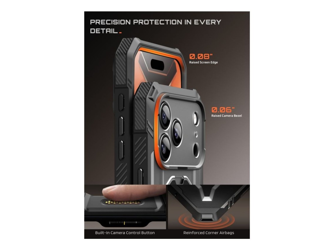 Supcase Grip Pro Mag MagSafe Case for iPhone 18 Pro / 17 Pro - Black