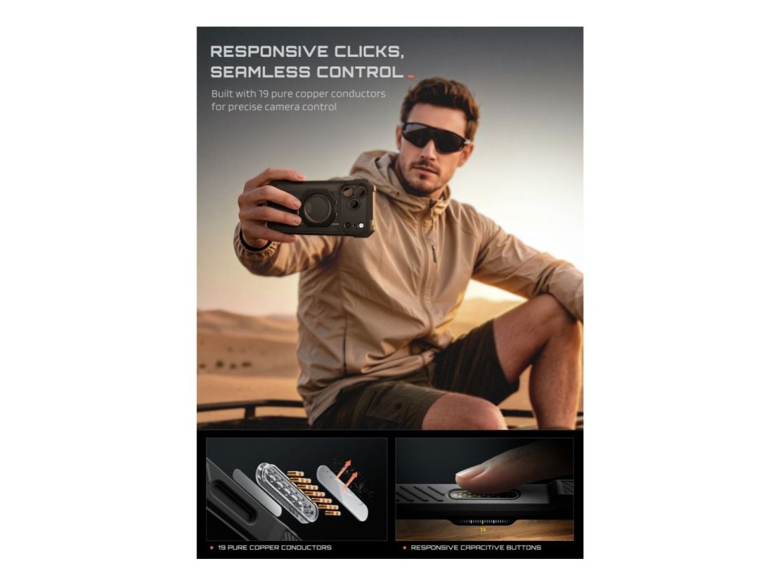 Capa Supcase UB Grip Mag MagSafe para iPhone 18 Pro Max / 17 Pro Max - Preta