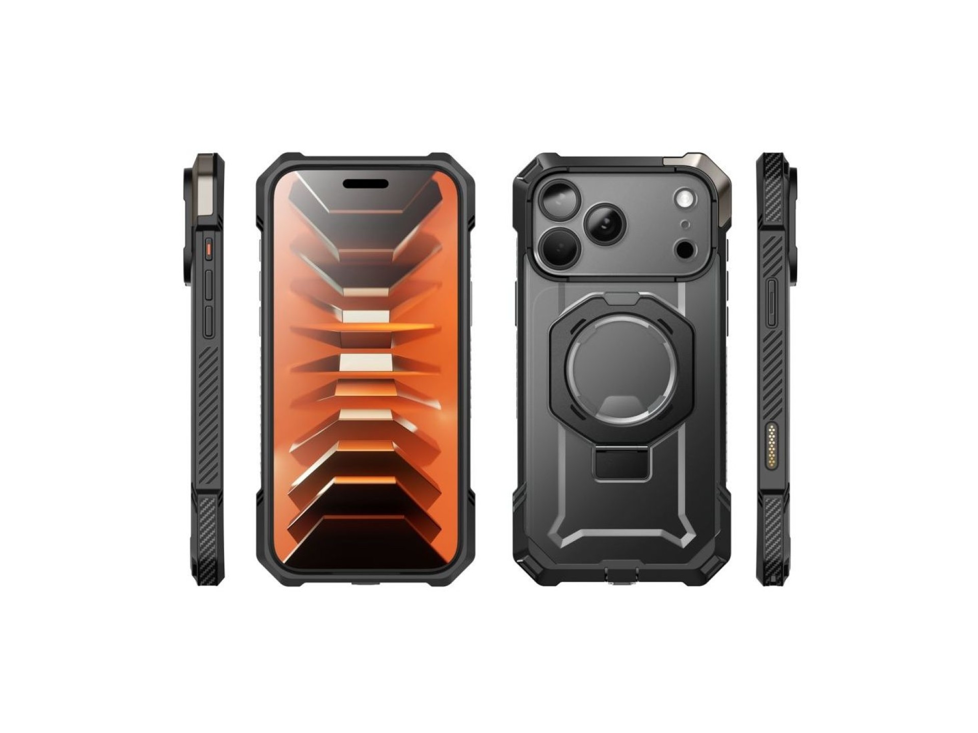 Capa Supcase UB Grip Mag MagSafe para iPhone 18 Pro Max / 17 Pro Max - Preta