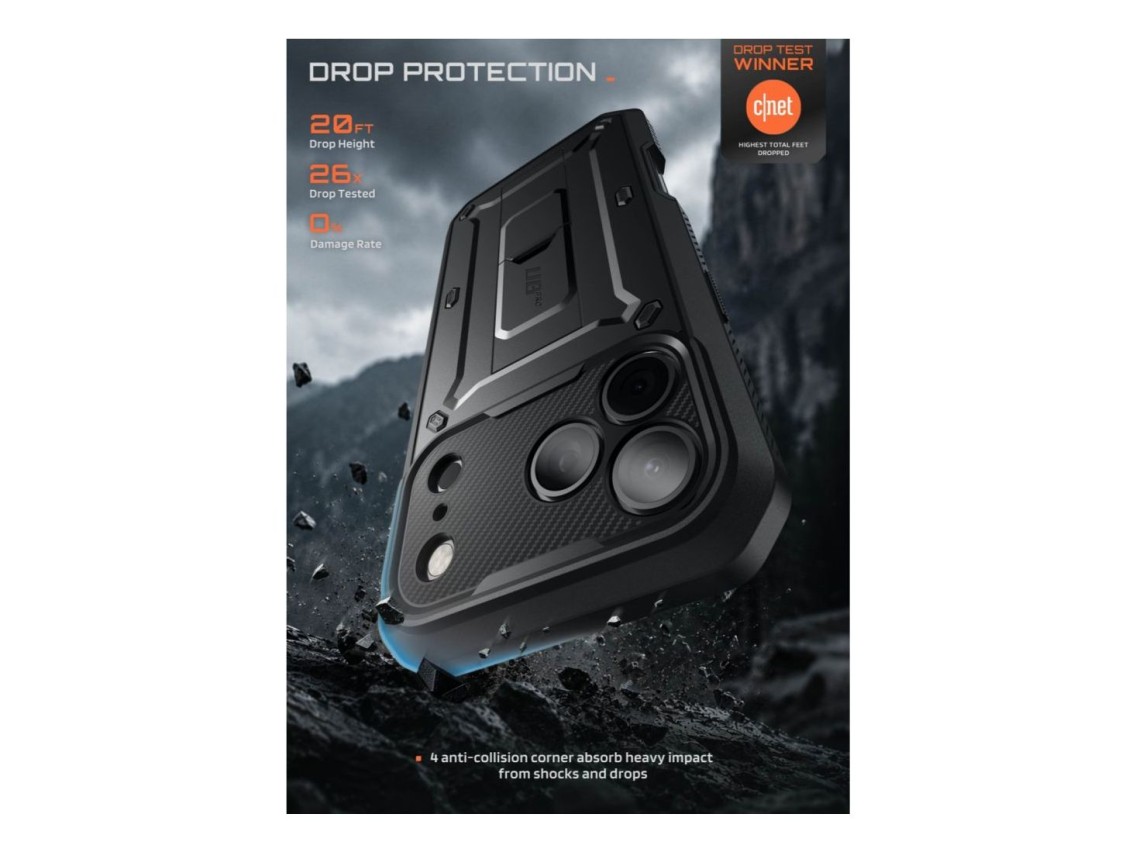 Capa Supcase Unicorn Beetle Pro para iPhone 18 Pro Max / 17 Pro Max - Preta