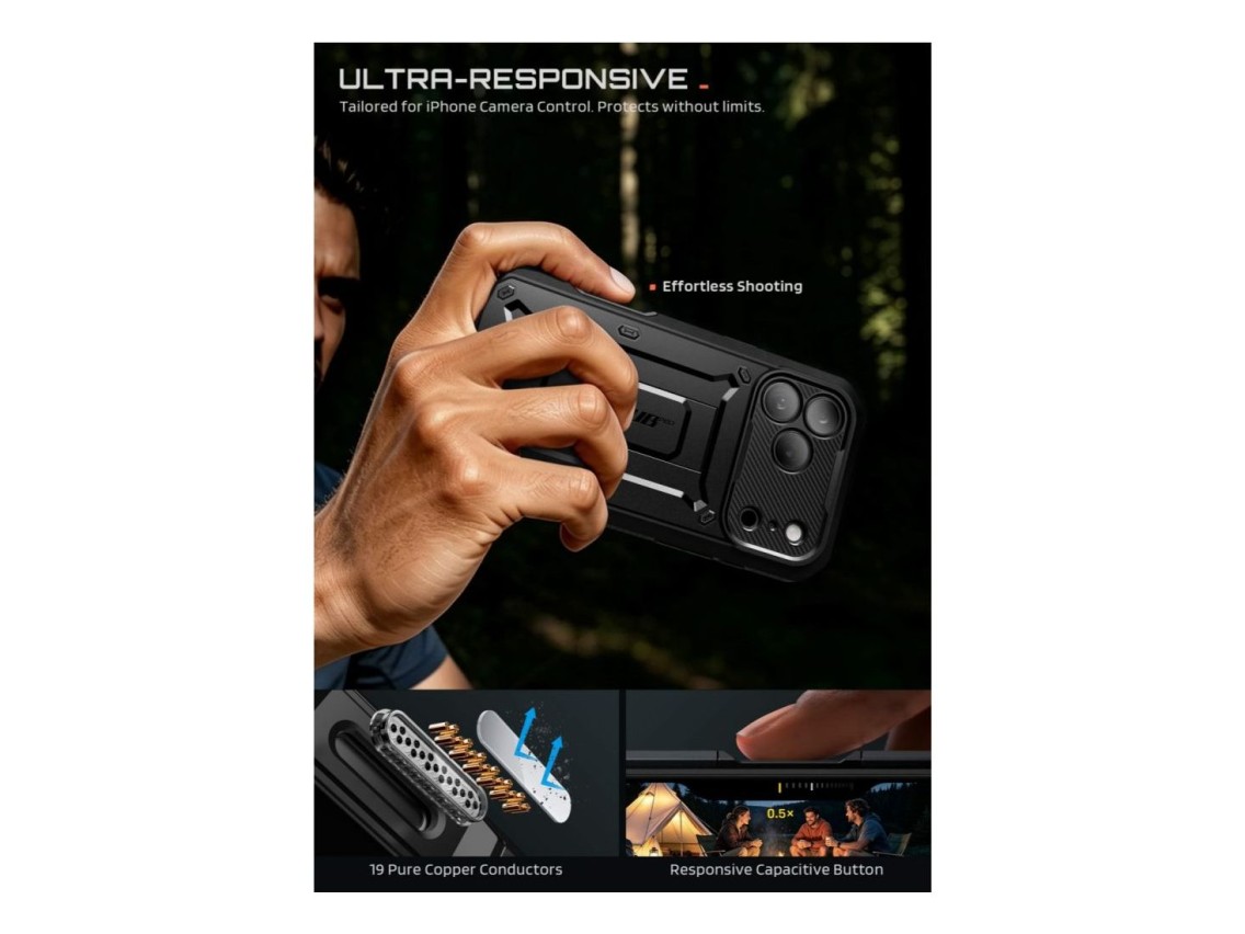 Capa Supcase Unicorn Beetle Pro para iPhone 18 Pro Max / 17 Pro Max - Preta