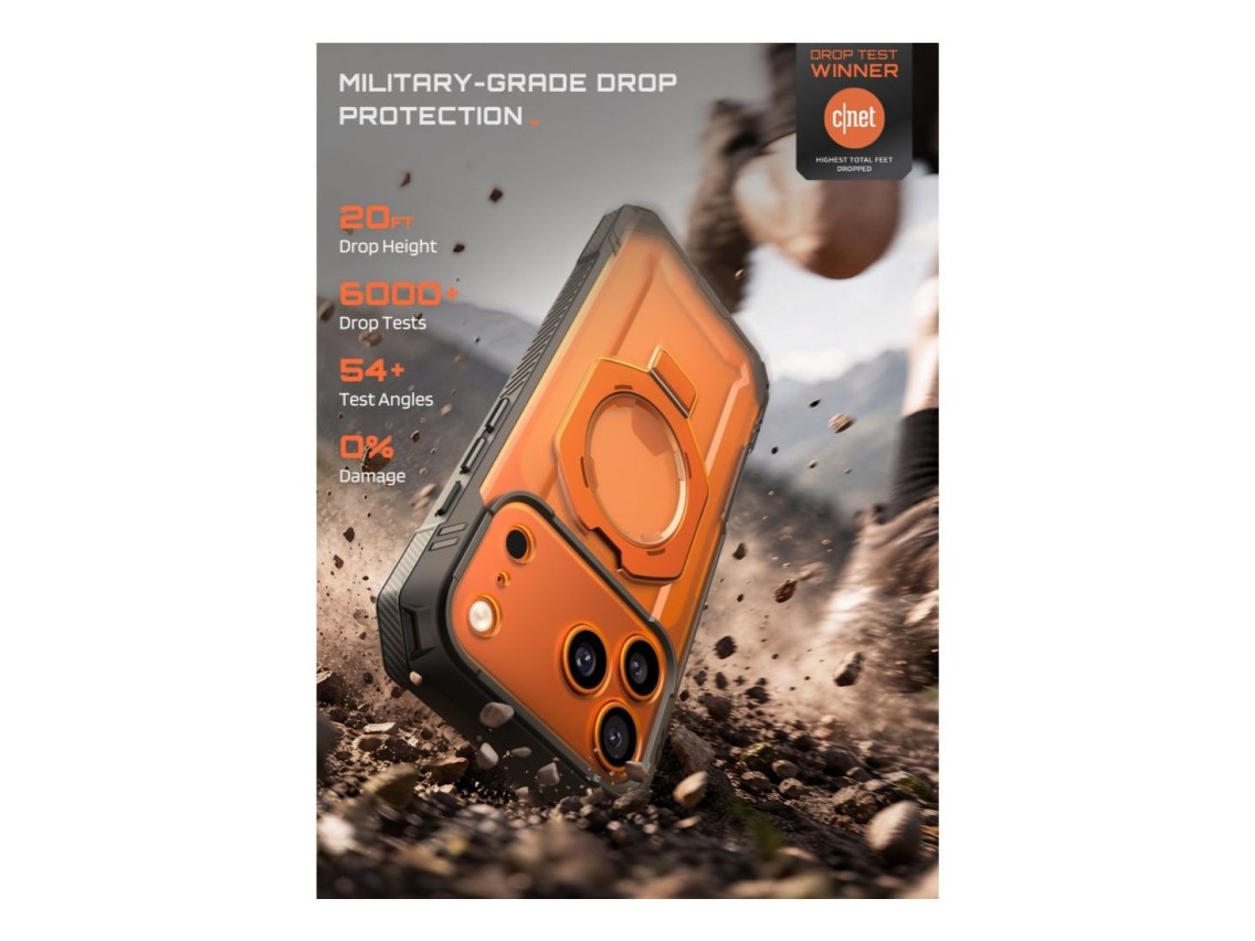 Funda Supcase Grip Pro Mag MagSafe para iPhone 18 Pro Max / 17 Pro Max - Naranja