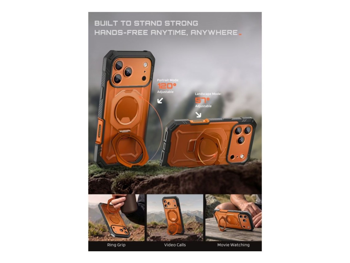 Funda Supcase Grip Pro Mag MagSafe para iPhone 18 Pro Max / 17 Pro Max - Naranja