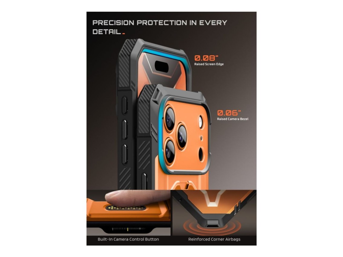 Funda Supcase Grip Pro Mag MagSafe para iPhone 18 Pro Max / 17 Pro Max - Naranja